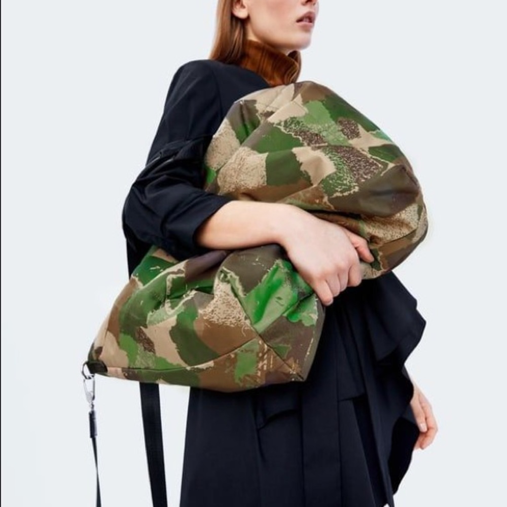 Zara camouflage padded shopper bag - Picture 3 of 5